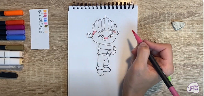 Рисуем Рей из "Монсики"