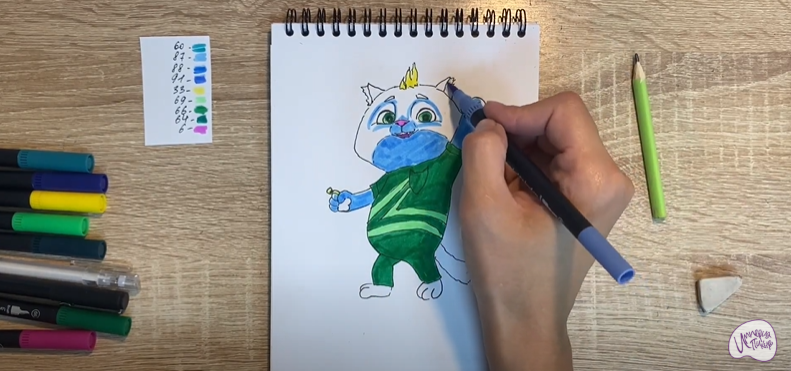 Рисуем Вася из "Супер Мяу"