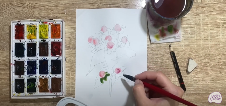 Рисуем Цветок "Гиперикум"