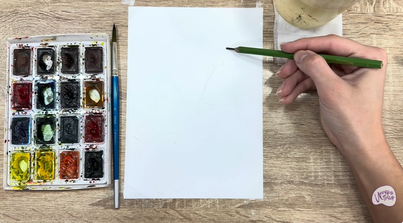 Рисуем Водяной орех