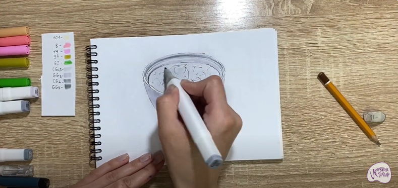 Рисуем Окрошка