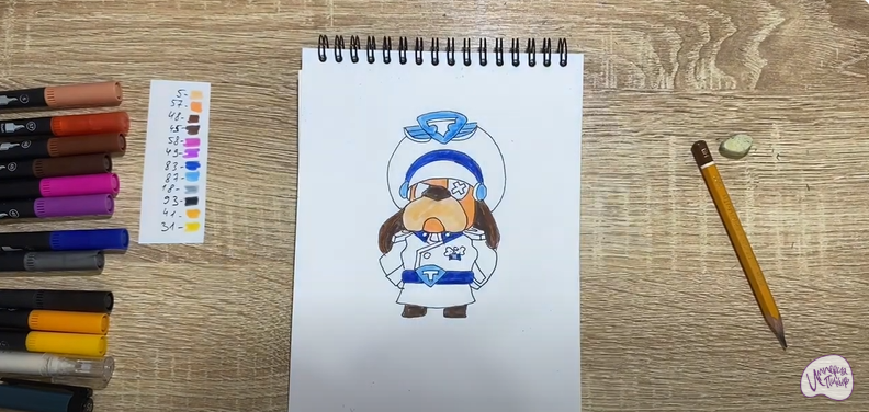 Рисуем Генерал Гавс из "Brawl Stars"