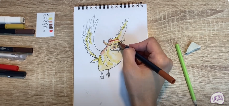 Рисуем Сова из "Царевны"