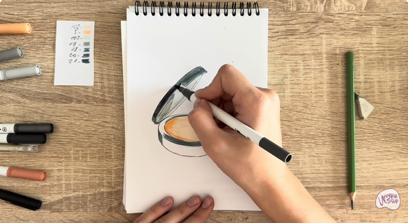 Рисуем Пудра для лица