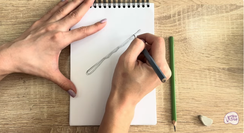 Рисуем Невидимка для волос