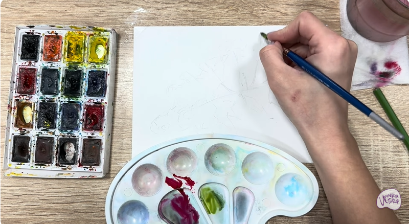 Рисуем Таволга