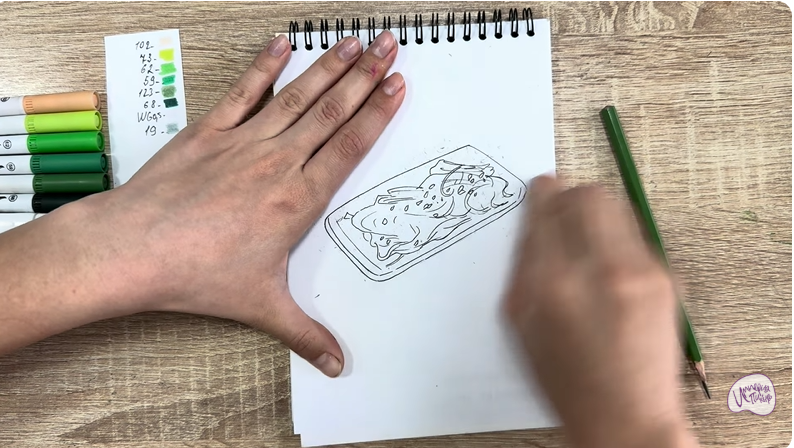 Рисуем Салат "чука"