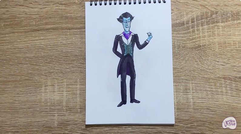 Рисуем Кощей Кощеевич из "Царевны"
