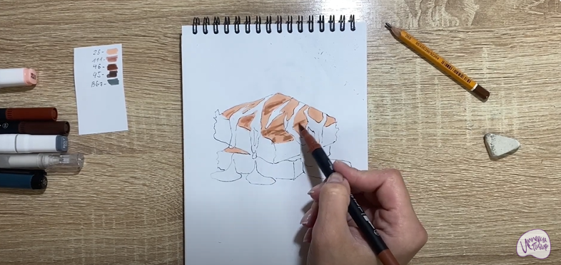 Рисуем Шоколадный брауни