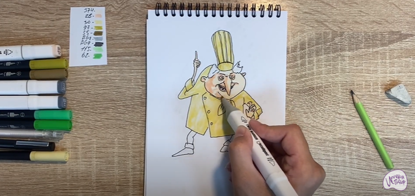 Рисуем Квазимодо из "Монстры на каникулах"