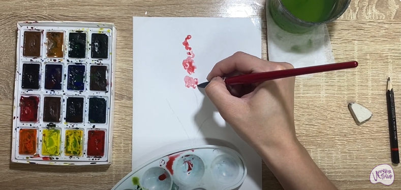 Рисуем Цветок "Илекс"