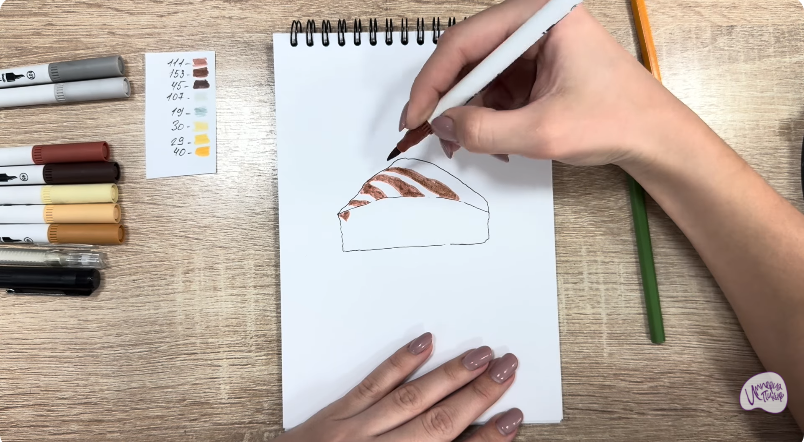 Рисуем Кекс "Зебра"