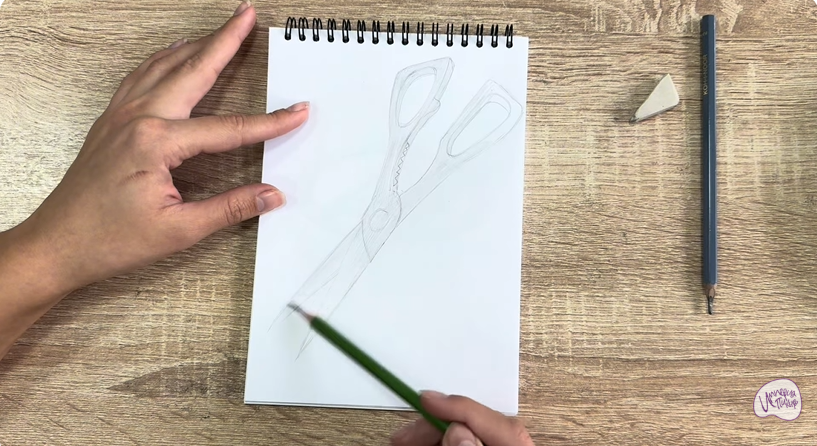 Рисуем Кухонные ножницы