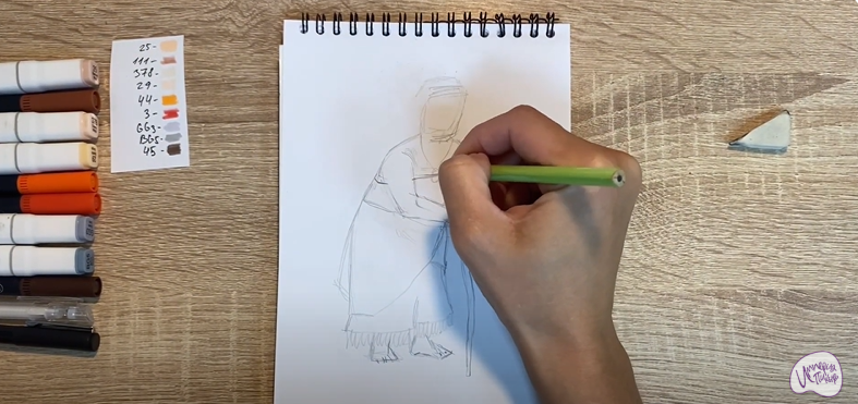Рисуем Тала из "Моана"