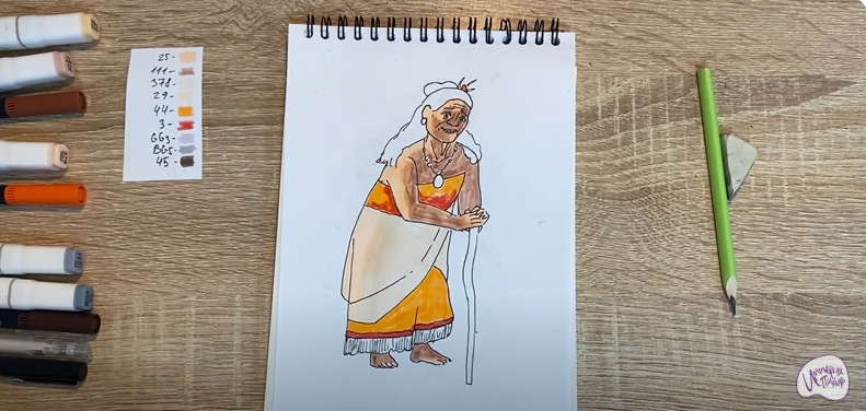 Рисуем Тала из "Моана"