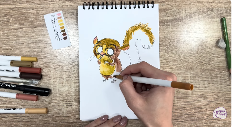 Рисуем Морт из "Мадагаскар"