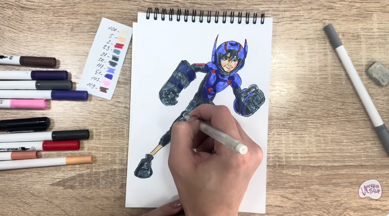 Рисуем Хиро Хамада из "Город Героев"