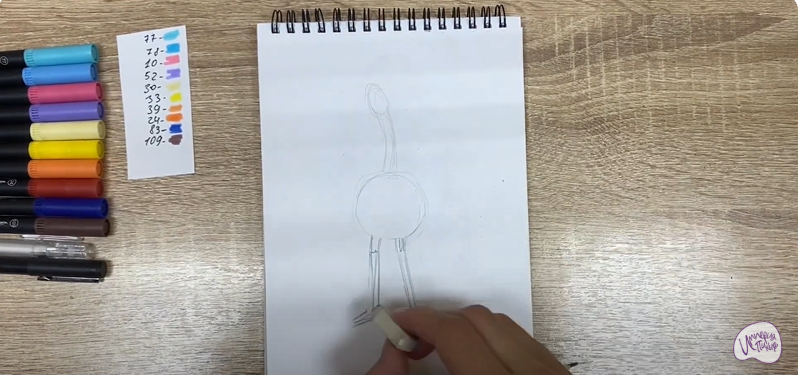 Рисуем Птица Тинк из мультфильма "Маракуда"