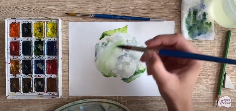 Рисуем Цветная капуста