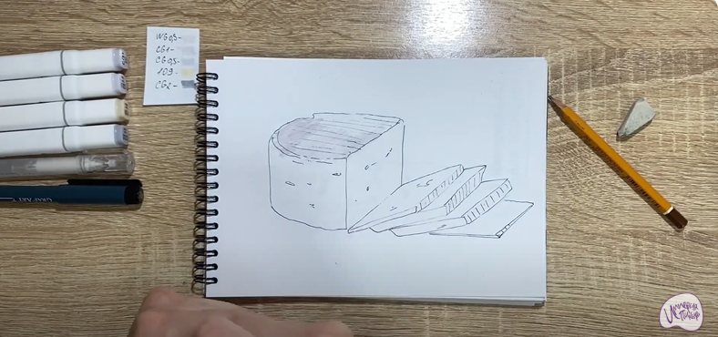 Рисуем Сыр "Фета"