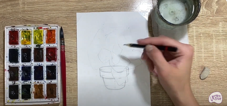 Рисуем Каланхоэ