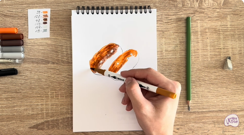 Рисуем Пирожное Картошка