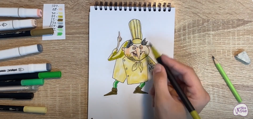 Рисуем Квазимодо из "Монстры на каникулах"