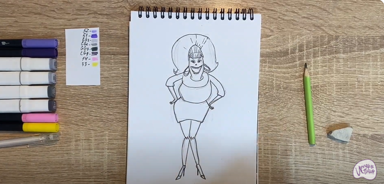 Рисуем Юнис из "Монстры на каникулах"