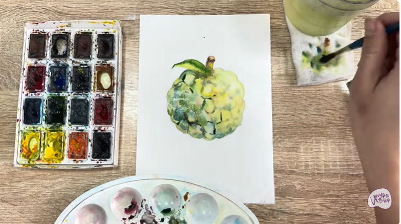 Рисуем Сахарное яблоко