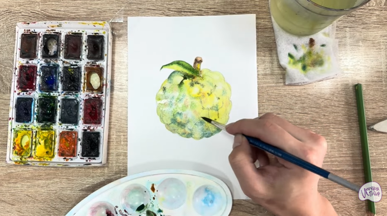 Рисуем Сахарное яблоко