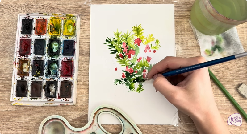 Рисуем Тис ягодный