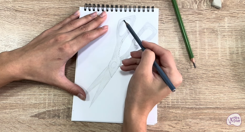 Рисуем Кухонные ножницы