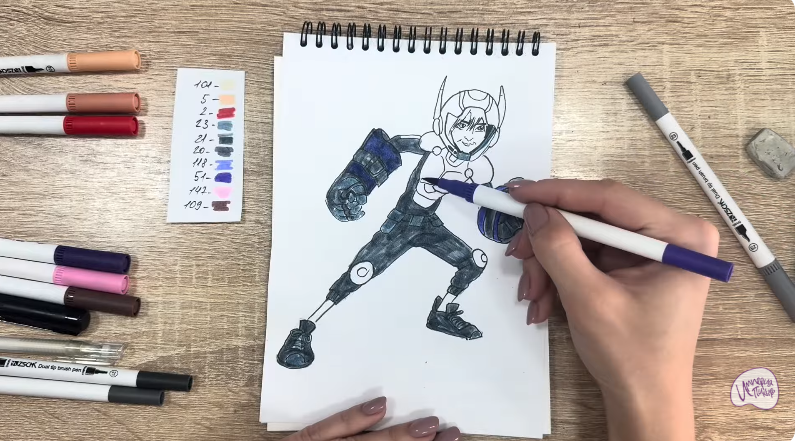 Рисуем Хиро Хамада из "Город Героев"