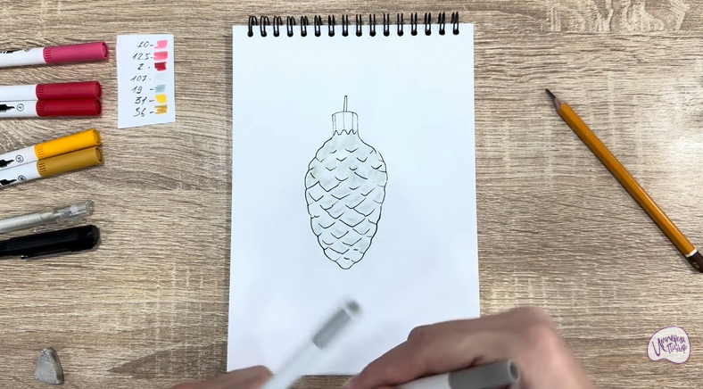 Рисуем Ёлочная игрушка