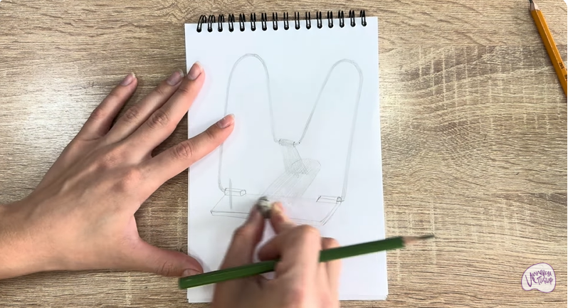 Рисуем Подставка для книг