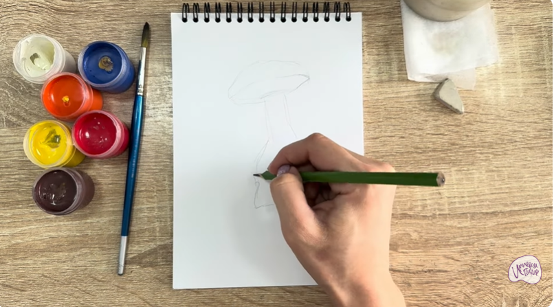 Рисуем Жёлчный гриб