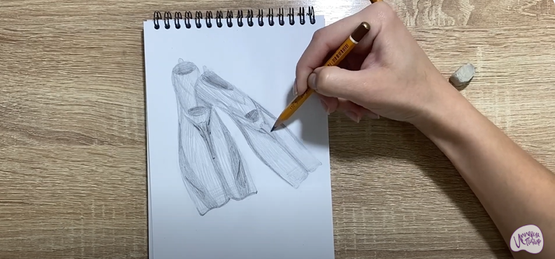 Рисуем Ласты для плавания