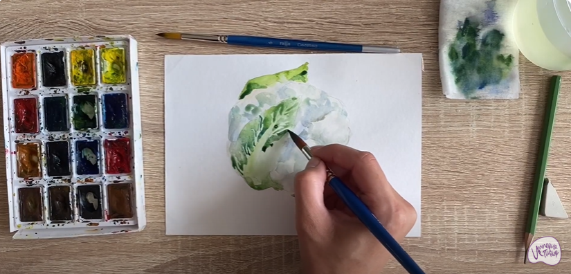Рисуем Цветная капуста