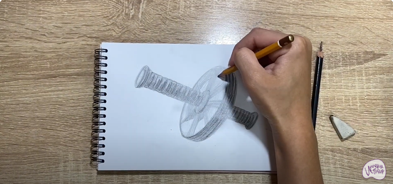 Рисуем Ролик гимнастический