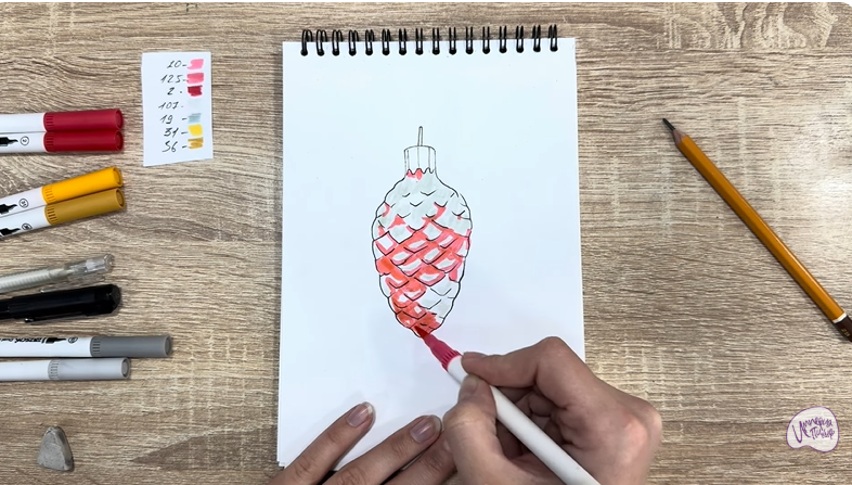 Рисуем Ёлочная игрушка