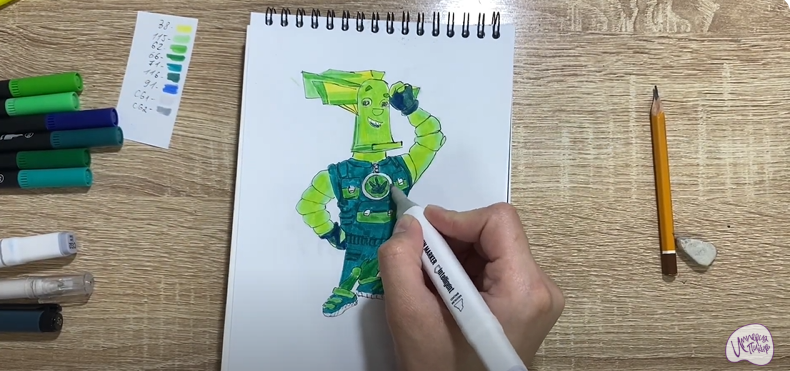 Рисуем Папус из "Фиксики"