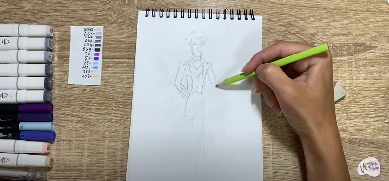Рисуем Кощей Кощеевич из "Царевны"