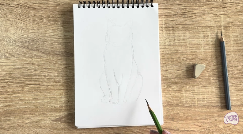 Рисуем Кот породы Шартрез