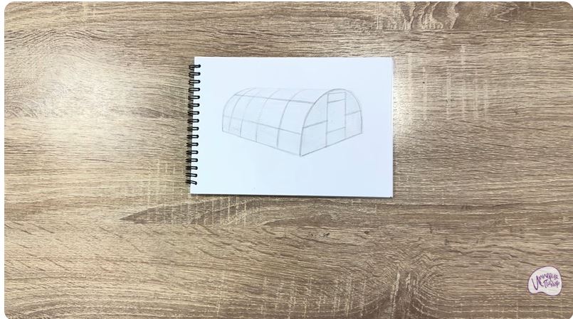 Рисуем Теплица из поликарбоната