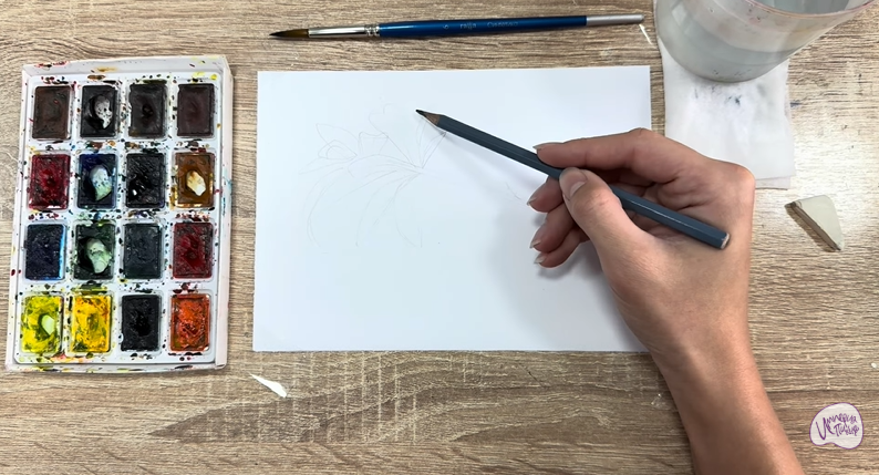 Рисуем Волчья ягода