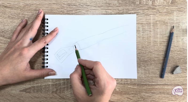 Рисуем Ручка-держатель для сковороды