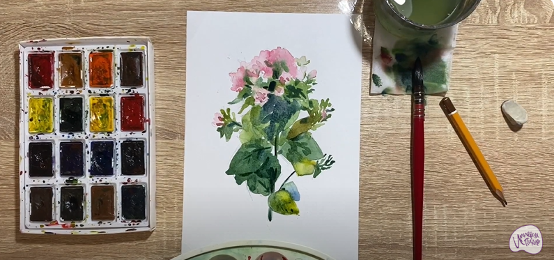 Рисуем Цветок "Бувардия"