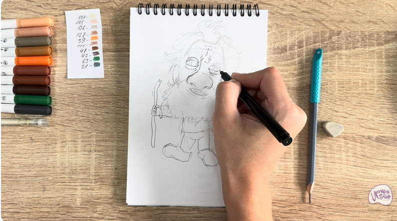 Рисуем Нафаня из фильма "Домовёнок Кузя"