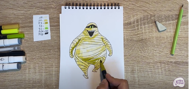 Рисуем Мюррей из "Монстры на каникулах"