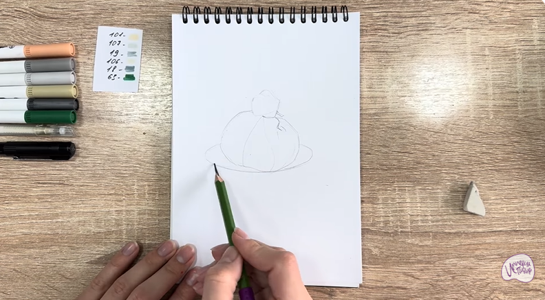 Рисуем Сыр Буратта